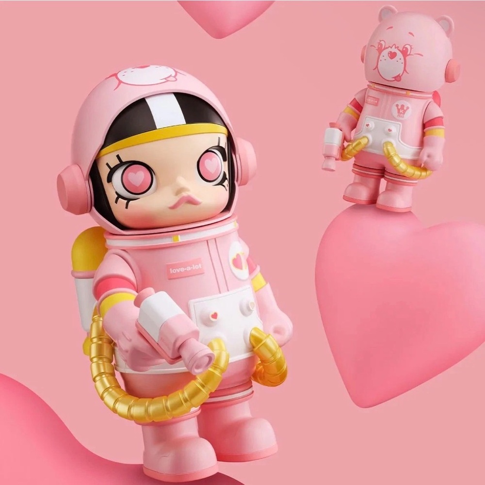 POP MART MEGA Space Molly 400%+100% Combo Love-a-Lot Care Bear 💯AUTHENTIC - Picture 2 of 11